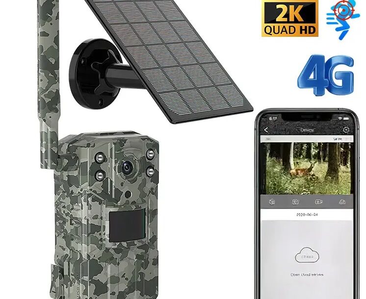 Camera de supraveghere exterior cu panou solar de vanatoare C Tech®,SIM 4G