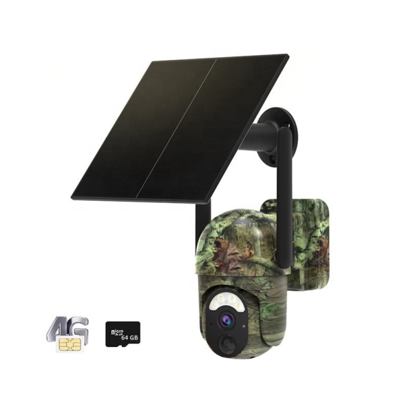 Camera de supraveghere cu panou solar de vanatoare C Tech®, SIM 4G, rezolutie 2K HD