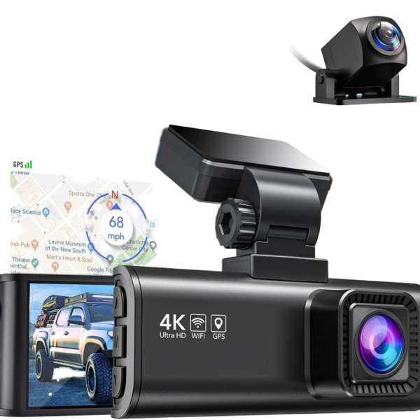 Camera Auto DVR C Tech® UHD 4K, Wifi, Camera de bord ultracompacta, Inregistrare in bucla, Vedere nocturna, G-Sensor, Instructiuni vocale, Unghi filmare 170°, Camera video marsarier FullHD marsarier inclusa